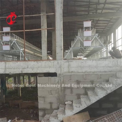 سیستم قفس باتری طیور 3.5 میلی متری 3 ردیف 4 ردیف 20 سال طول عمر در نیجریه آدا