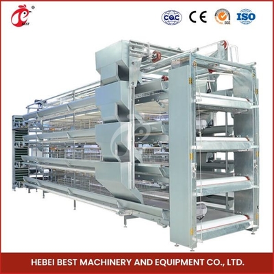 H Type 30000 Birds قفس مرغ لایه لایه اتوماتیک با تسمه نقاله کود آدا